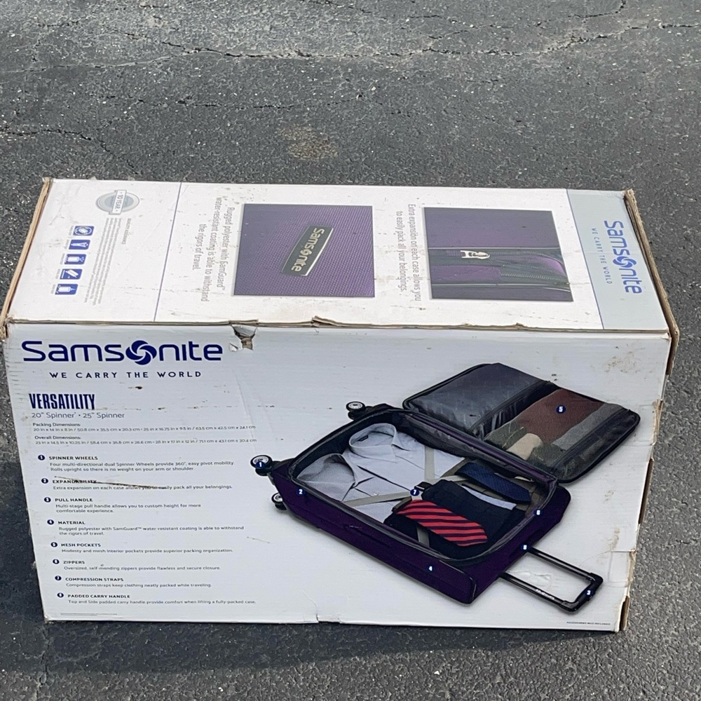 Samsonite Versatility Suit Case Set Purple